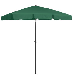 Parasol de plage vert 180x120 cm