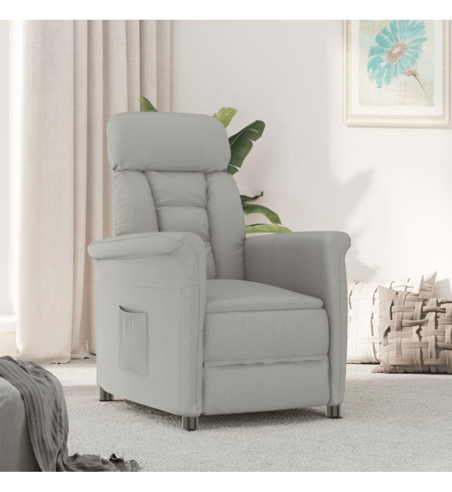 Fauteuil inclinable Gris clair Similicuir daim