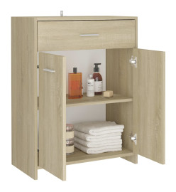 Armoire de salle de bain Chêne sonoma 60x33x80 cm Aggloméré