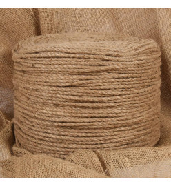 Corde de jute 100 m de long 6 mm d'épaisseur