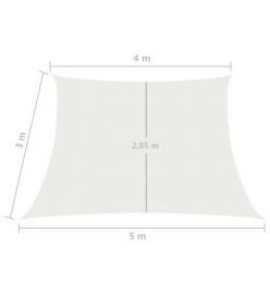 Voile d'ombrage 160 g/m² Blanc 4/5x3 m PEHD