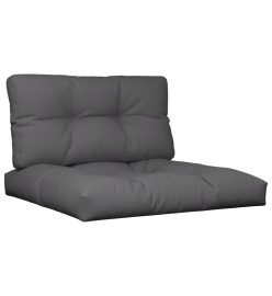 Coussins de palette 2 pcs anthracite tissu