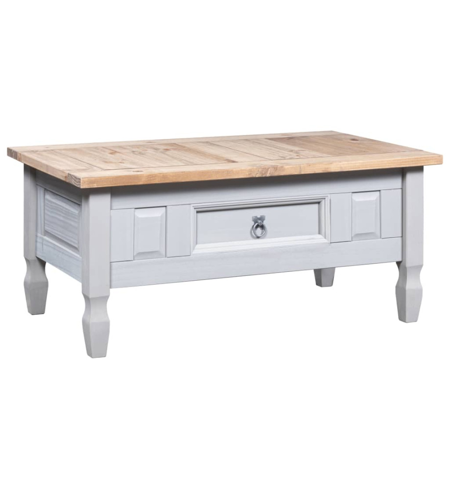 Table basse Pin mexicain Gamme Corona Gris 100x60x45 cm