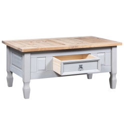 Table basse Pin mexicain Gamme Corona Gris 100x60x45 cm