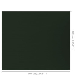 Tapis de tente 400x500 cm Vert foncé PEHD