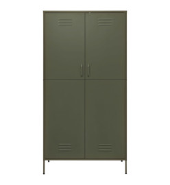 Garde-robe Vert olive 90x50x180 cm Acier