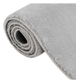 Tapis shaggy doux lavable 160x230 cm Antidérapant Gris