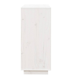 Buffet Blanc 74x35x80 cm Bois massif de pin