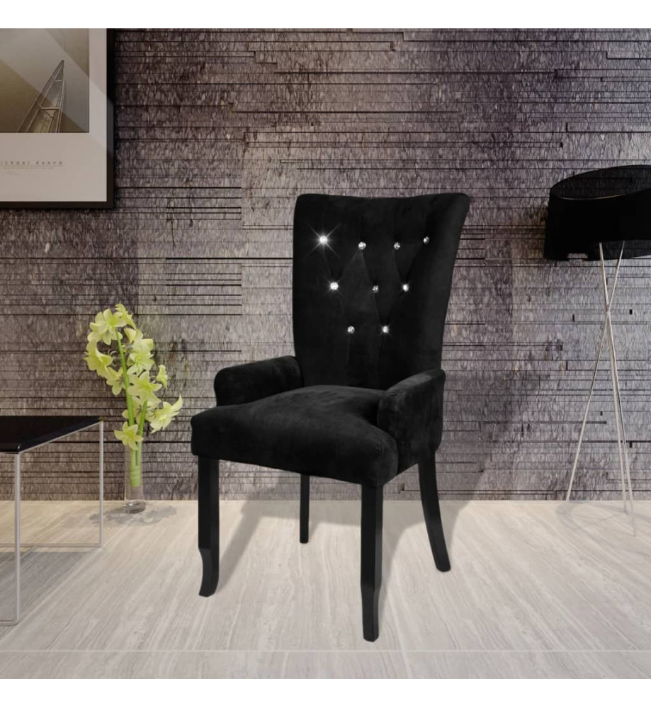 Fauteuil Noir Velours