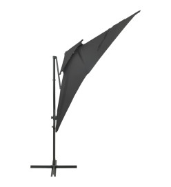 Parasol déporté à double toit Anthracite 250x250 cm