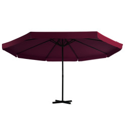 Parasol avec mât en aluminium 500 cm Bordeaux