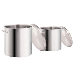 Ensemble de 2 casseroles à bouillon 50/25 L Inox