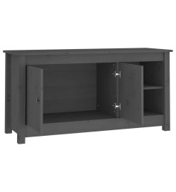 Meuble TV Gris 103x36,5x52 cm Bois de pin massif