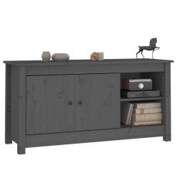 Meuble TV Gris 103x36,5x52 cm Bois de pin massif