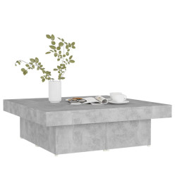 Table basse Gris béton 90x90x28 cm Aggloméré