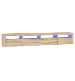 Meuble TV avec lumières LED Chêne sonoma 240x35x40 cm