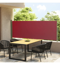 Auvent latéral rétractable de patio 117x300 cm Rouge