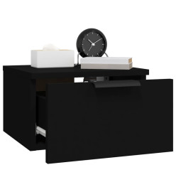 Tables de chevet murales 2 pcs noir 34x30x20 cm