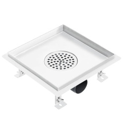 Drain de douche avec couvercle 2 en 1 23x23 cm Acier inoxydable