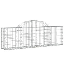 Paniers à gabions arqués 5 pcs 200x30x60/80 cm Fer galvanisé