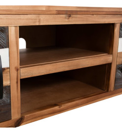 Meuble TV bois massif d'acacia 120 x 35 x 40 cm