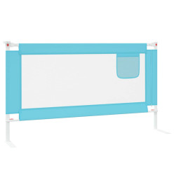 Barrière de sécurité de lit d'enfant Bleu 150x25 cm Tissu