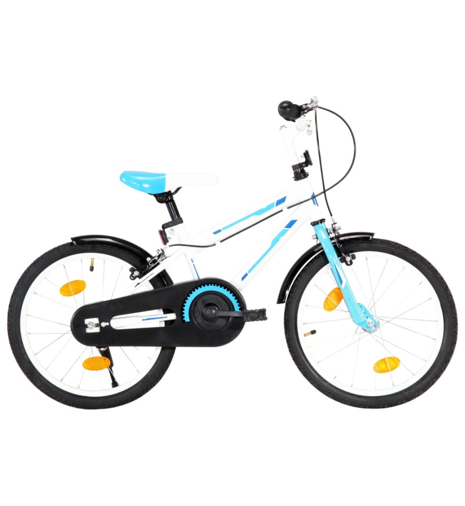 Vélo pour enfants 18 pouces Bleu et blanc