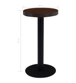 Table de bistro Marron foncé 40 cm MDF