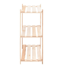 Étagères de rangement à 3 niveaux 10 pcs 80x38x90 cm Pin 150 kg