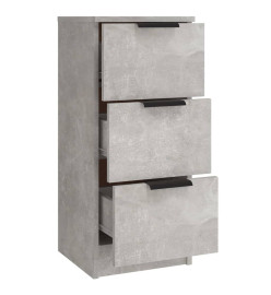 Buffets 3 pcs gris béton bois d'ingénierie