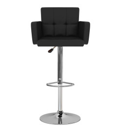 Tabourets de bar lot de 2 noir similicuir