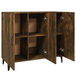 Buffet chêne fumé 90x34x80 cm bois d'ingénierie