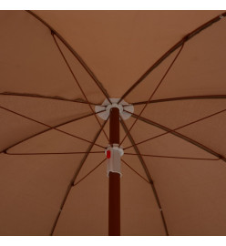 Parasol avec mât en acier 240 cm Taupe