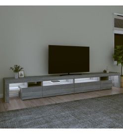 Meuble TV avec lumières LED Sonoma gris 290x36,5x40 cm