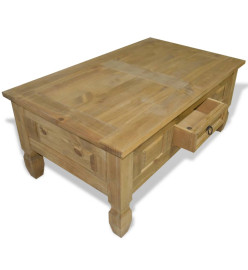 Table basse Pin mexicain Gamme Corona 100 x 60 x 45 cm