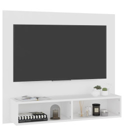 Meuble TV mural Blanc 102x23,5x90 cm Aggloméré