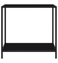 Table console Noir 80x35x75 cm Verre trempé