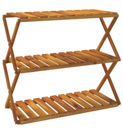 Étagère pliable à 3 niveaux Marron 70x31x63 cm Bois d'acacia