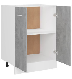 Armoire de plancher Gris béton 60x46x81,5 cm Aggloméré