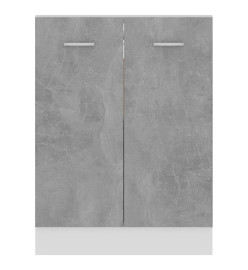 Armoire de plancher Gris béton 60x46x81,5 cm Aggloméré