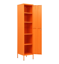 Armoire à casiers Orange 35x46x180 cm Acier