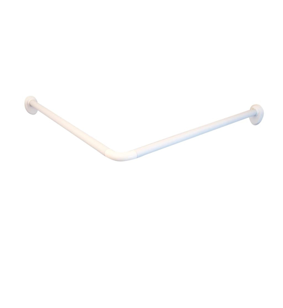 RIDDER Tringle de rideau de douche d'angle Blanc 80x80x2,5 cm