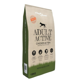 Nourriture sèche pour chiens Adult Active Chicken & Fish 15 kg