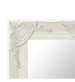 Miroir mural style baroque 50x50 cm Blanc