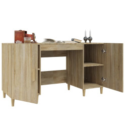 Bureau Chêne sonoma 140x50x75 cm Bois d'ingénierie