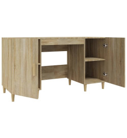 Bureau Chêne sonoma 140x50x75 cm Bois d'ingénierie