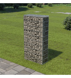 Mur en gabion avec couvercles Acier galvanisé 50 x 20 x 100 cm