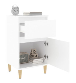 Tables de chevet 2 pcs blanc 40x35x70 cm