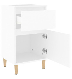 Tables de chevet 2 pcs blanc 40x35x70 cm