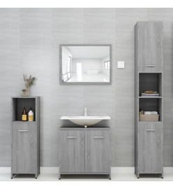 Armoire de bain Sonoma gris 30x30x95 cm Bois d'ingénierie